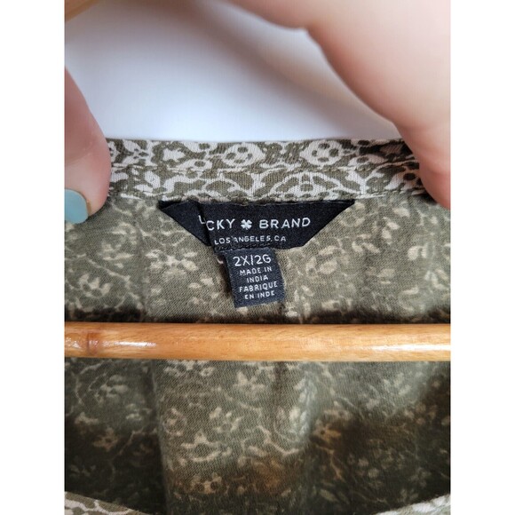 Lucky Brand Womens Plus Size Paisley Top Size 2X - Picture 3 of 7